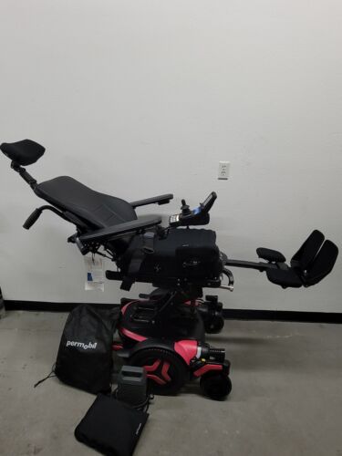 Permobil Wheelchair M3 with 12" Seat lift, Tilt, Recline, Legrests